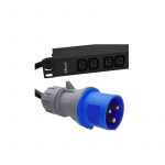 DKURVE 12-Way C13 Rack-Mount PDU with 32 A Commando Plug 1.5U Horizontal PDU (12 WAY C13 TO 32 AMP INDUSTRIAL PLUG)