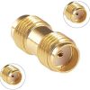 SMA Female to SMA Female Adapter, Coupler Barrel RF Coaxial Connector RF Adapter for Antenna, Handheld Radio