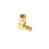 SMA male to SMA female right angle RF coax adapter