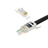 Cat7 Cat6A RJ45 Pass Through Connectors Shielded 30-Pack