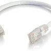 CAT6 Patch cable(1 Foot, 0.30 Meters) Full copper 24 AWG Golden connectors - Pack of 5pcs (White)