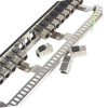 1U Cabinet Patch Panel With 24 Ports Pass-through Shield CAT6 RJ45 Network Keystone Coupler LAN Cable Adapter Ethernet Frame