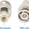 BNC to RCA Adapter BNC Male to AV Phono Female plug Connector, CCTV Camera System