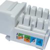 [1-Port] Eternet Wall Plate | RJ45 Ethernet Punch Down Keystone Inserts Jack | Cat 6 Single Gang Cat6 RJ45 Cover Plate