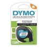 DYMO 91331 LetraTag Labeling Tape for LetraTag Label Makers, Black Print on White Plastic Tape, 1/2'' W x 13' L, 1 Roll