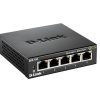 D-Link DGS-105/B 5-Port Gigabit Unmanaged Metal Desktop Switch 10/100/1000 Mbit/s - UK Version, Black