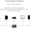D-Link DGS-105/B 5-Port Gigabit Unmanaged Metal Desktop Switch 10/100/1000 Mbit/s - UK Version, Black