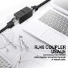DKURVE Strong Shielded 8p8c RJ45 Coupler, Ethernet Cable Adsl Extension Jointer Adapter Connector, Inline LAN Female to Female Extender Plug