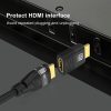 HDMI 2.1 Compitable Adapter 90 270 Degree Right Angle Male to Female Converter 8K 60Hz 48Gbps Ultra Hd Cable Connector For TV Laptop (90 Degree)