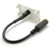 3.5mm Jack Wall Faceplate Pass Through Coupler No Soldering White
