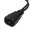 C14 to C5+C13 Y Splitter Power Plug Cord,Single C14 Male to C13+C5 Female Splitter Adapter Cable Cord dkurve