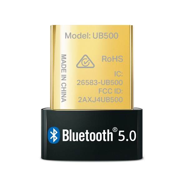 USB Bluetooth Adapter for PC, Bluetooth 5.0 Dongle Receiver, Plug and Play, Nano Design, EDR & BLE Technology, Supports Windows 11/10/8.1/7 for Desktop, Laptop, PS4/ Xbox Controllers (UB500)