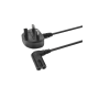 5M Power Cable UK 3PIN Plug to Right Angled 90 Degree IEC C7 Figure 8 Cord