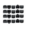 Black Ethernet Hub Port RJ45 Anti Dust Cover Cap Protector Plug