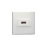 USB 3.0 Wall Plate, Halokny 3 Port USB3.0 Female Component Composite Wall Data Transmission and Charger Outlet Mount Socket Face