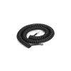 DKURVE® Telephone Phone Handset Cable Cord Landline 8Ft Uncoiled / 1.4Ft Coiled Landline Phone Handset Cable RJ9 4P4C Telephone Accessory (BLACK, 1-PACK)