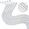 DKURVE® Telephone Phone Handset Cable Cord Landline 8Ft Uncoiled / 1.4Ft Coiled Landline Phone Handset Cable RJ9 4P4C Telephone Accessory white