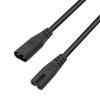 C8 to C7 Power Cable, IEC320 C8 to C7 Male to Female Extension Power Cord 2M