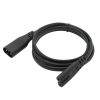 C8 to C7 Power Cable, IEC320 C8 to C7 Male to Female Extension Power Cord 2M