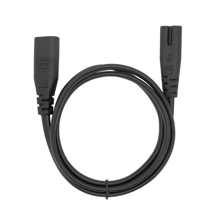 C8 to C7 Power Cable, IEC320 C8 to C7 Male to Female Extension Power Cord 2M
