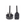 5m UK 3 Pin Plug to IEC C19 Power Cable. Black DIVINE PLUS TRADING LLC