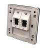 Black Color Empty Wall Frame Faceplate Insert For 1 Gang 2 Ports 4 Keystone Jack Module Face Panel Outlet In Dark Paint