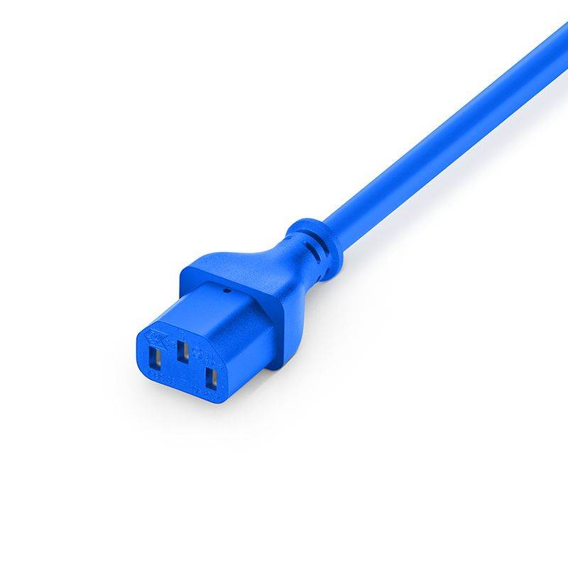 DKURVE® C13 to C14 BLUE Computer to PDU Power Extension Cord 14AWG 250V/15A, Power Extension Cable 2M IEC C14 to IEC C13 PDU Power Cord