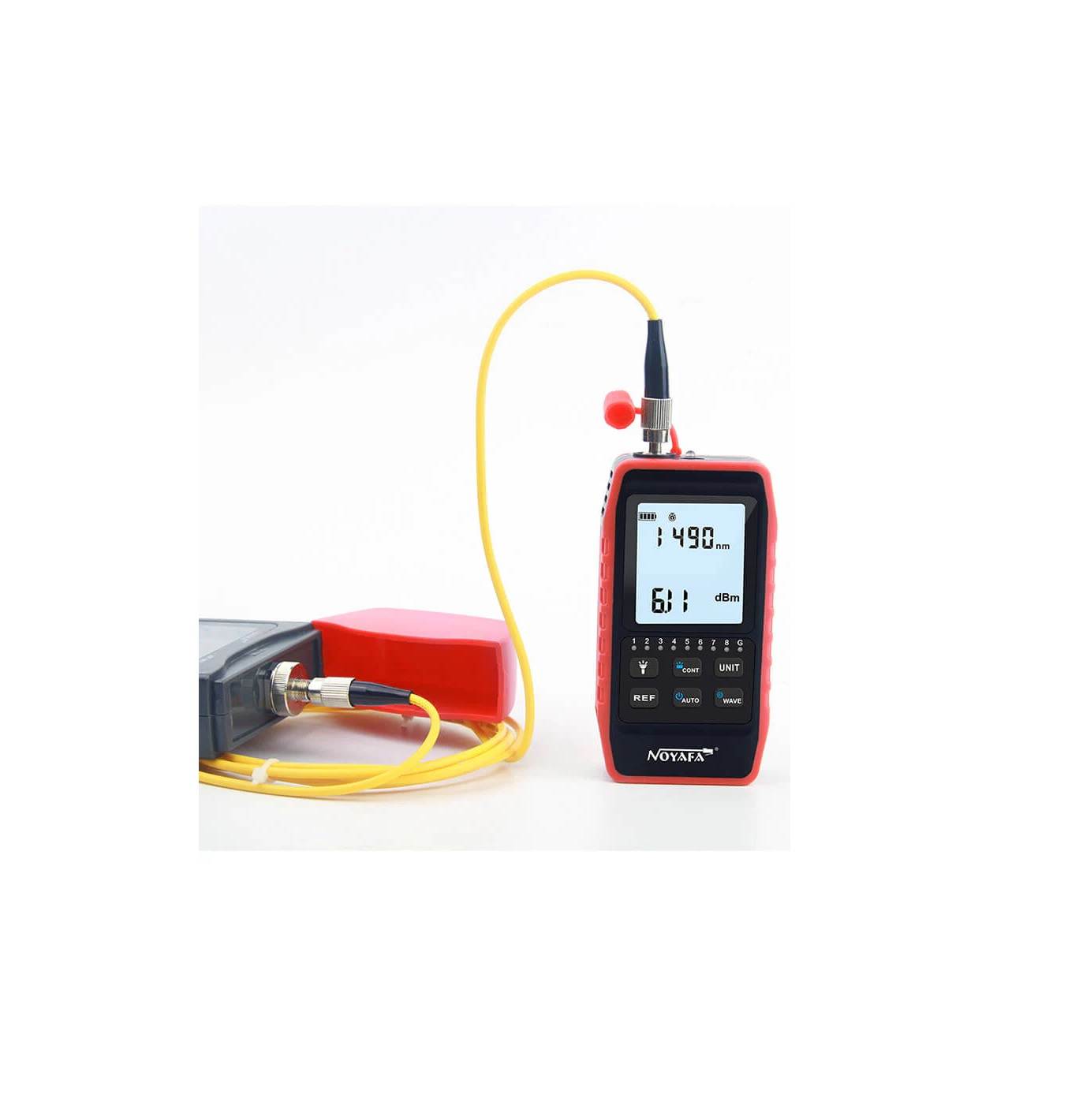 Noyafa Fiber Optic Power Meter with 6 Wavelengths Testing, VFL, REF, FC, ST, SC Testing, Network Cable Tester Finder NF-908S