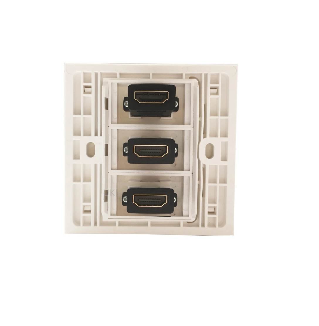 HDMI Multimedia Modular Wall Socket Face Plate (Dual HDMI) / Professional-Grade In-Wall Cable Management