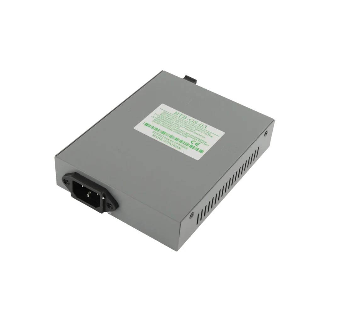 HTB-GS-03 10/100/1000M Single Mode Gigabit Adaptive Optical Transceiver (SC Connector, IEEE 802.3z/AB Compatible, RJ45 UTP Interface