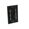 Brush Wall Plate Cable Pass Through Insert for Wires, Single Gang Cable Access Strap, Wall Socket for HDTV, Home Theater Systems - Black