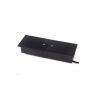 Desktop Sliding Cover Hidden Plug Multimedia Socket Box (Black) - Power Sockets for Furniture Tables / 2 Universal Power Outlets / Network Interface / USB & TYPE C Chargers / HDMI Port