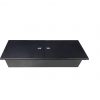 Desktop Sliding Cover Hidden Plug Multimedia Socket Box (Black) - Power Sockets for Furniture Tables / 2 Universal Power Outlets / Network Interface / USB & TYPE C Chargers / HDMI Port