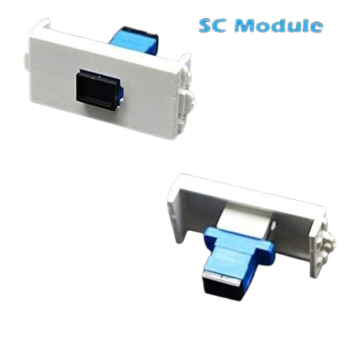 Fiber Optic Keystone Modules Wall Mount Faceplate (LC, SC) - White, 86x86mm, Plastic Socket Plug Port / Wall Plate Cover Holder for Cabling System Service Integrated Wiring