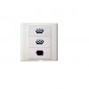 Fiber Optic Keystone Modules Wall Mount Faceplate (LC, SC) - White, 86x86mm, Plastic Socket Plug Port / Wall Plate Cover Holder for Cabling System Service Integrated Wiring