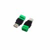 USB 2.0 A Screw Terminal Block Connector USB 2.0 A Female Plug to 5 Pin/Way Female Bolt Screw Shield terminals Pluggable Type Adapter Connector Converter 300V 8A