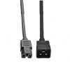 DKURVE IEC C20 to C15 Power Cable (1.5mm) - Heavy-Duty Server PDU Connection Cord (16A to 10A)