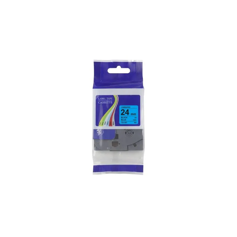 24mm Black on blue Label Tape TZe-551